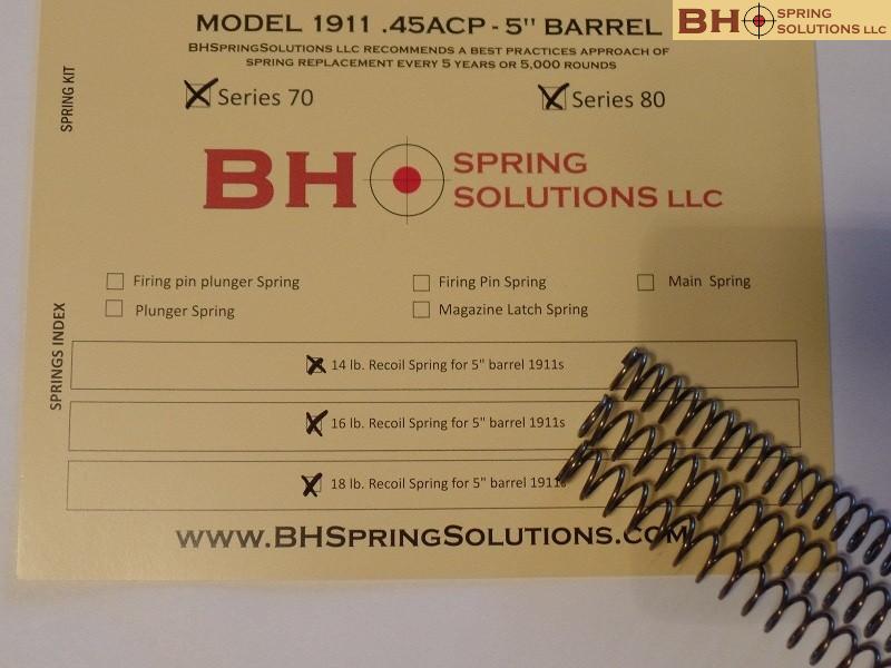 1911 Recoil Springs Kit 14/16/18 lb.