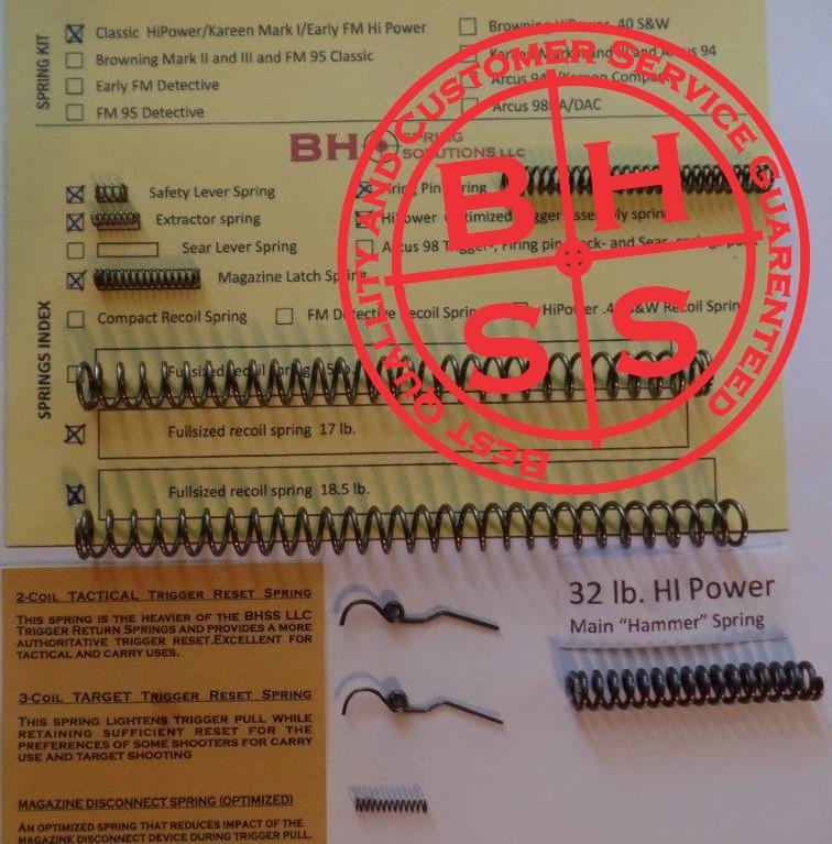 Classic Hi-Power Spring Kit (Shooter's Pack)