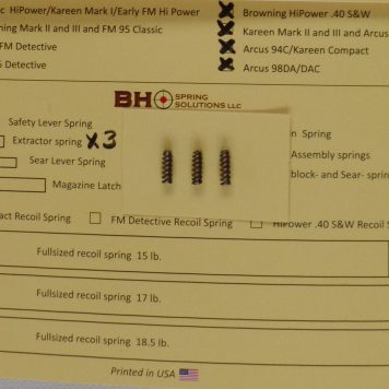 Optimized Extractor Springs for HiPower and Clones
