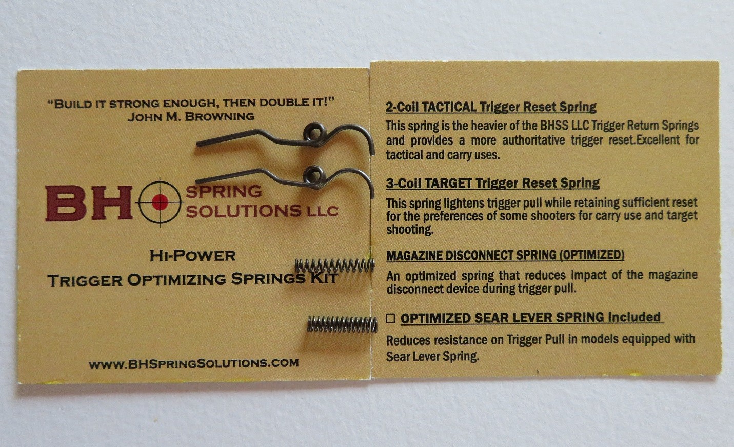 HiPower Trigger Optimizing Spring System