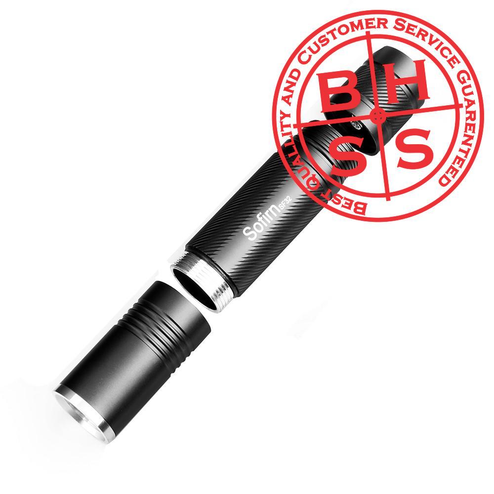 Tactical Rechargeable Flashlight w/ USB Charging Cable