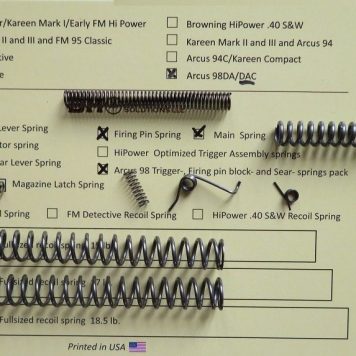 Arcus 98DAC Shooter's Optimizing Spring System