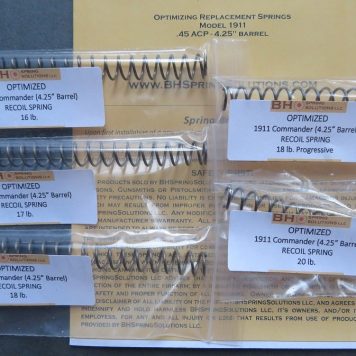 4.25" 1911 Recoil Springs Kit 5-Pack 16lb, 17lb, 18lb, 18lb Progressive, 20lb