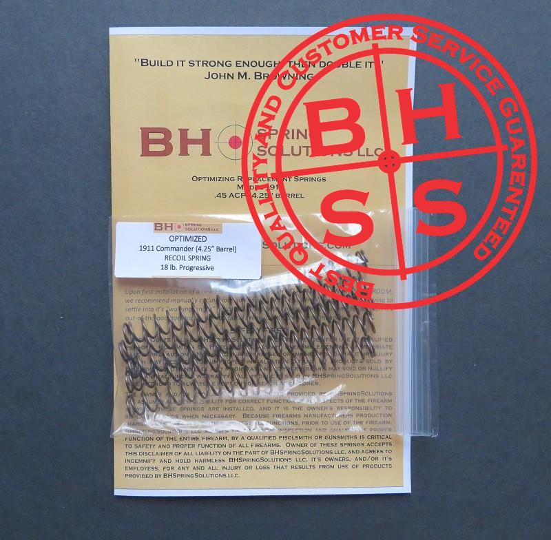 4.25" 1911 Recoil Springs Kit 5-Pack 18lb. PROGRESSIVE