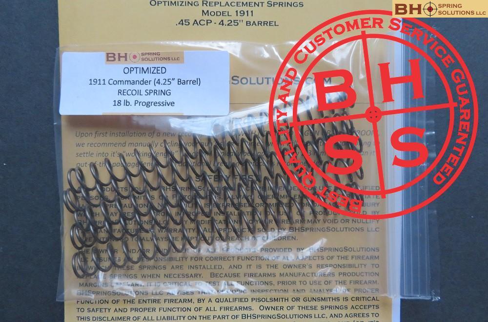 4.25" 1911 Recoil Springs Kit 5-Pack 18lb. PROGRESSIVE