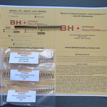Complete Optimizing Spring System for 4.25" (Commander) .45 ACP 1911s series 80
