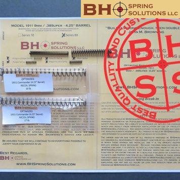 Complete Optimizing Spring System for 4.25" (Commander) 9mm/ .38Super 1911s s.80
