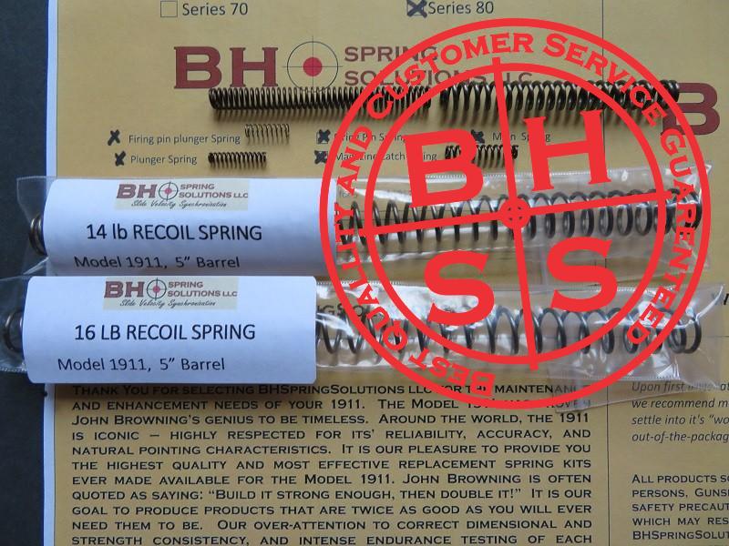 Complete Optimizing Spring System for 5" (Government) 9mm/ .38Super 1911s s.80