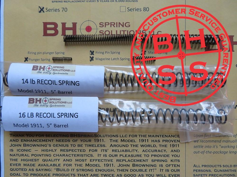 Complete Optimizing Spring System for 5" (Government) 9mm/ .38Super 1911s s.70