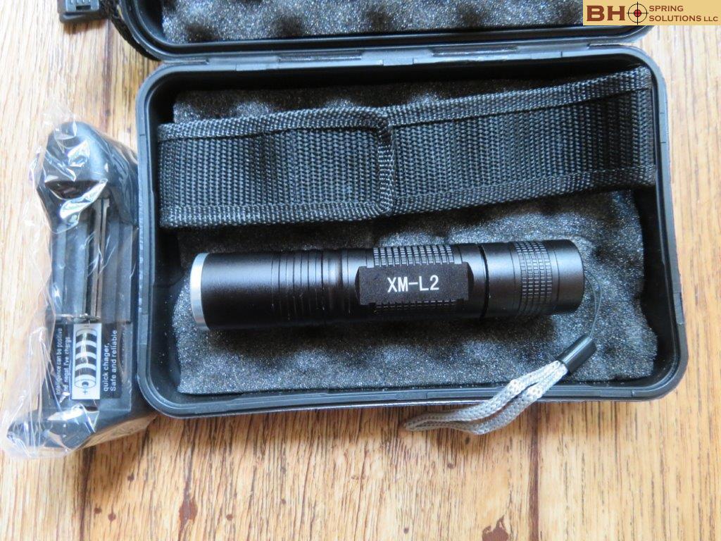 New Version Tactical Rechargeable Flashlight w/ USB Charging Cable