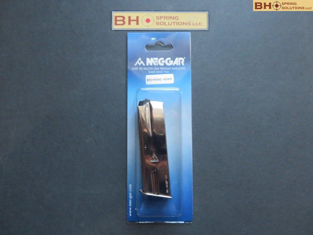 Hi-Power .40S&W, 10 rounds, Nickel Magazine with BHGoldplated Baseplate - Image 4