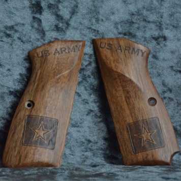HiPower Master's Grips ARMY TRIBUTE with LANYARD CUT Ready for IMMEDIATE SHIPPING HP0418ARMY_L