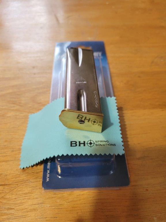 Hi-Power 9mm, 13 rounds, Nickel Magazine with BHGoldplated Baseplate