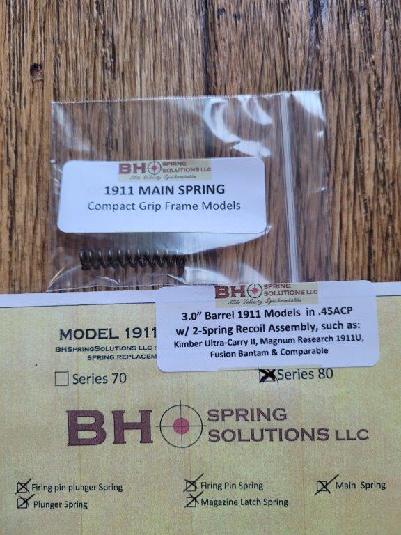 Complete Optimizing Spring System for 3" .45ACP 1911s s.80 for Kimber/MagResearch/Fusion and other 3" 1911s - Image 4