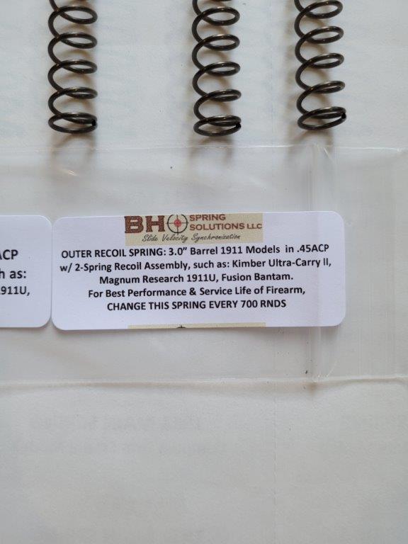Recoil Springs for 3" .45ACP 1911s Pack of 5 - Image 2