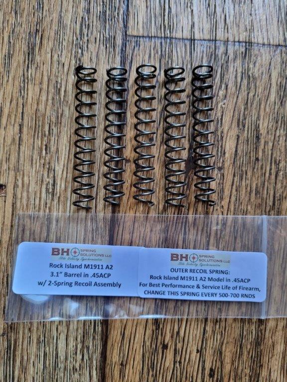 3.1" Rock Island M1911 A2 Outer Recoil Spring .45ACP Pack of 5