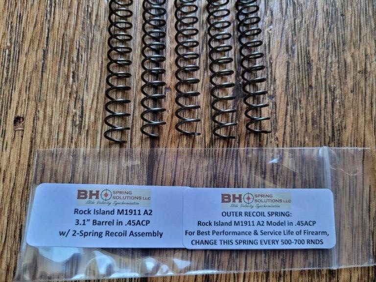3.1" Rock Island M1911 A2 Outer Recoil Spring .45ACP Pack of 5 - Image 2
