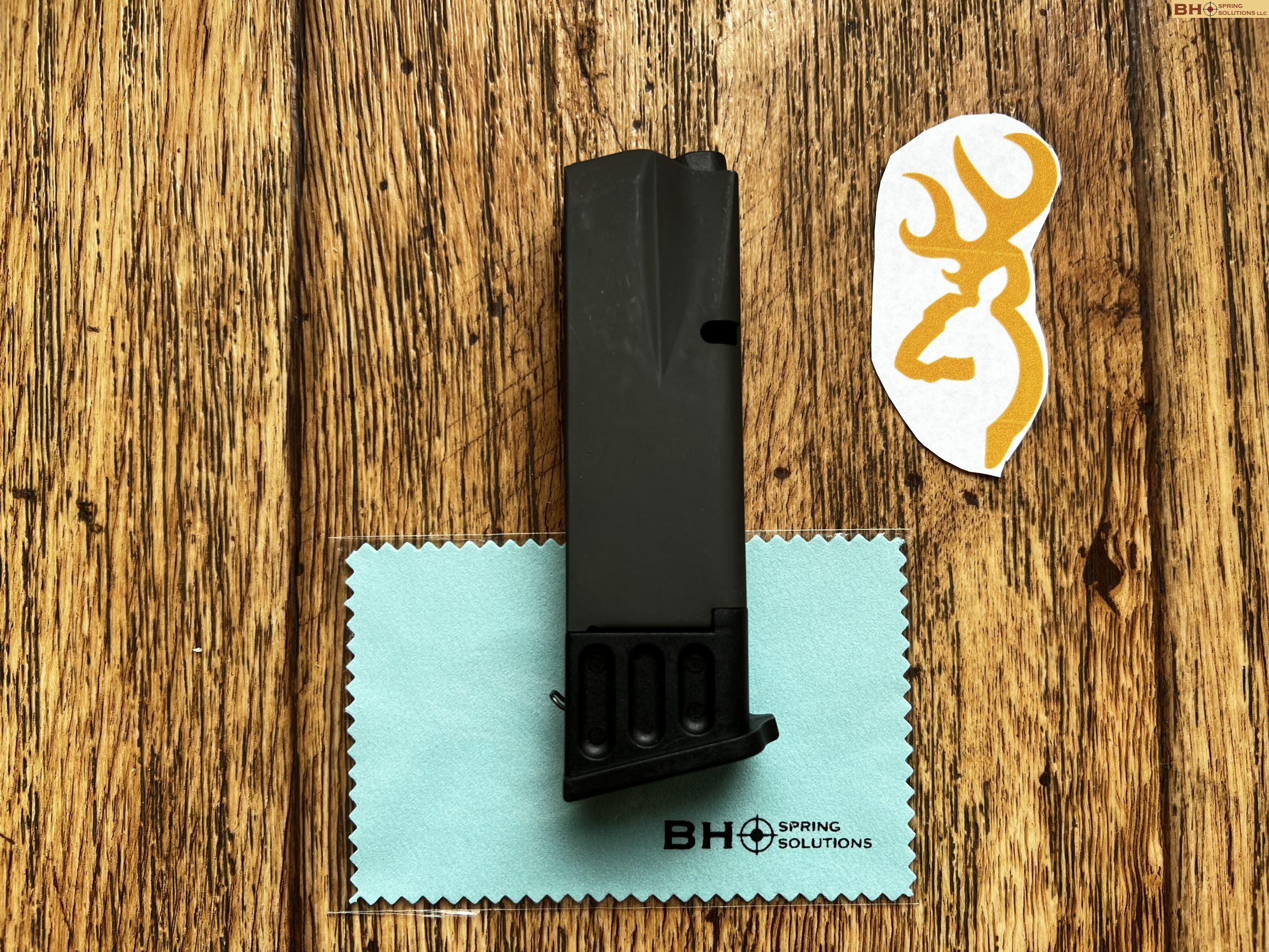 Hi-Power 9mm, 10 rounds Mousetrap Spring, Blued Magazine