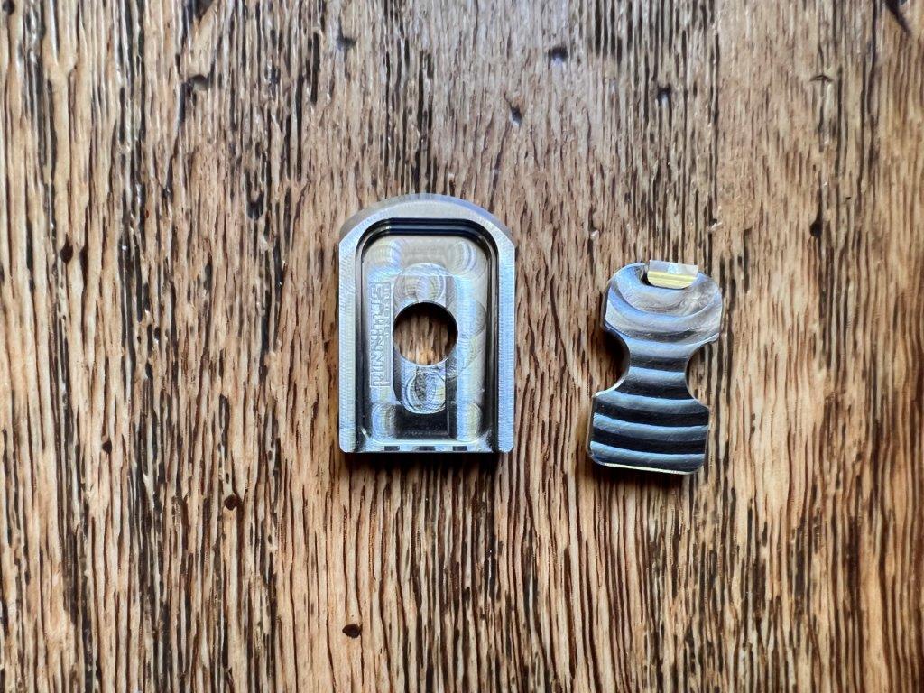 BHAdvanced Stainless-Aluminum Finger-Rest Base Plate for Mecgar 13 & 15 Round 9mm, and 10 Round .40S&W Hi-Power Magazines (+0 capacity) - Image 2