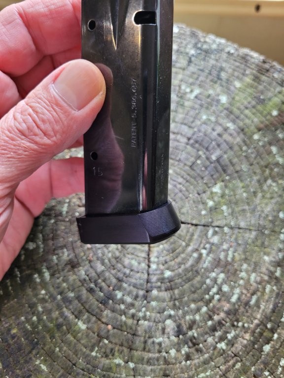 NEW BHAdvanced +2 Magazine Baseplate for Mecgar 9mm Hi-Power Magazines Black or Stainless - Image 2