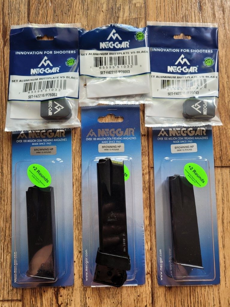 Hi-Power 9mm, 17 rounds (with Mecgar +2 Magazine Baseplate), Blued or Stainless Steel Magazine - Image 5
